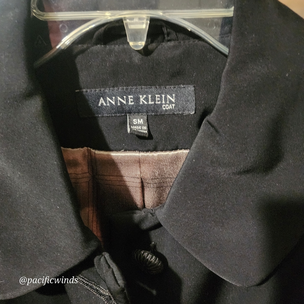VINTAGE ANNE KLEIN PETER PAN COLLAR RAIN/TRENCH COAT SIZE SMALL - Picture 15 of 15